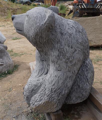 Stone Sitting Bear